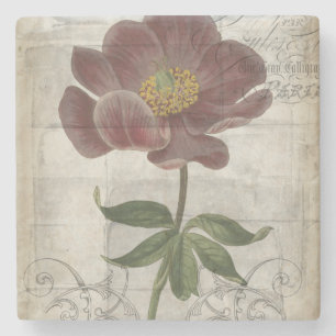 Porta-copo De Pedra Floral I Francês