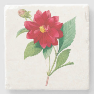 Porta-copo De Pedra Flores: A010 Dhalia Doble -