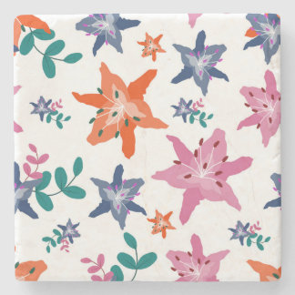 Porta-copo De Pedra Flores De Cores De Água De Pastel Cugado