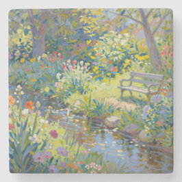 Porta-copo De Pedra Flores de Summer Creek