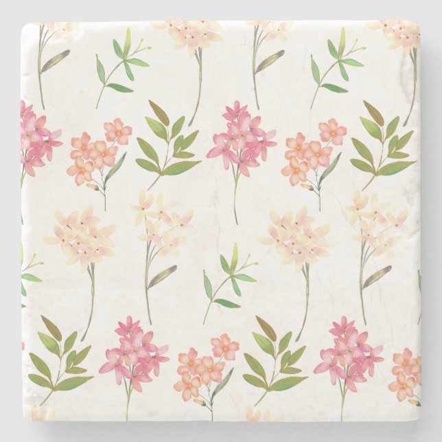 Porta-copo De Pedra Flores florais vindas flores tradicionais (Frente)