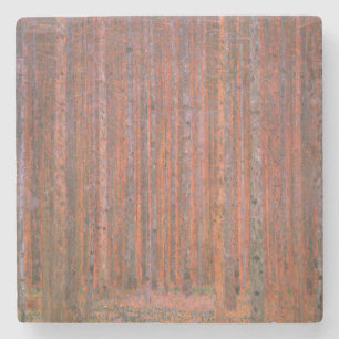 Porta-copo De Pedra Floresta de Abetos de Gustav Klimt Tannenwald Árvo