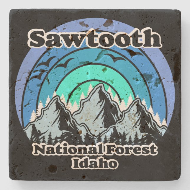 Porta-copo De Pedra Floresta Nacional Sawatooth (Frente)