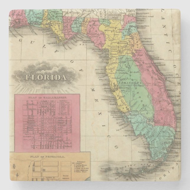 Porta-copo De Pedra Florida 10 (Frente)