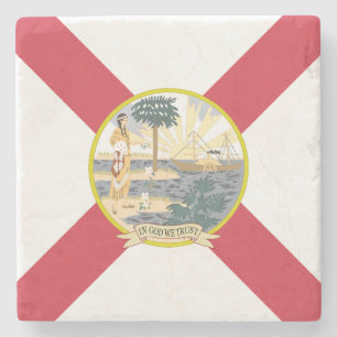 Porta-copo De Pedra Flórida Flag: O Estado Sunshine dos Floridianos