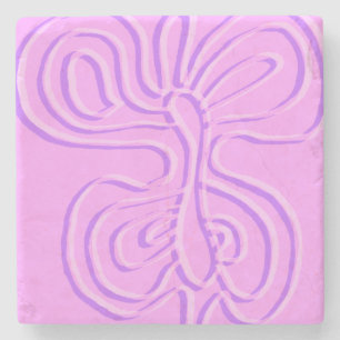 Porta-copo De Pedra Flutterfly "Arco-Íris" Roxo