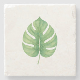 Porta-copo De Pedra Folha Gren de Monstera
