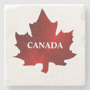 Porta-copo De Pedra Folha Vermelha do CANADÁ