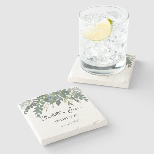 Porta-copo De Pedra Folhagem de Jardim Natureza Verdura                (Lateral)