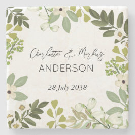 Porta-copo De Pedra Folhagem de Jardim - Papel de Festa de casamento d