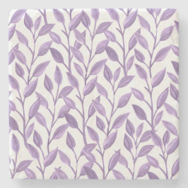 Porta-copo De Pedra Folhas de lavanda