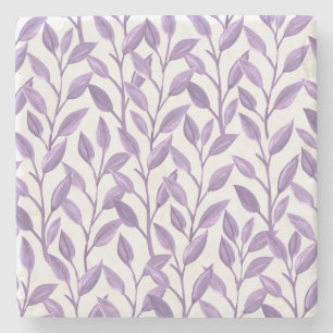 Porta-copo De Pedra Folhas de Lavanda