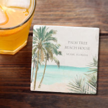 Folhas de Palmeira Tropical Personalizadas Praia A