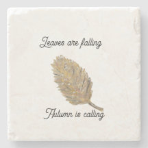 Folhas estão caindo na Porta copos branca