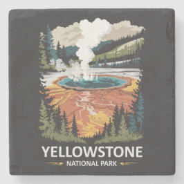 Porta-copo De Pedra Fonte Termal do Parque Nacional de Yellowstone