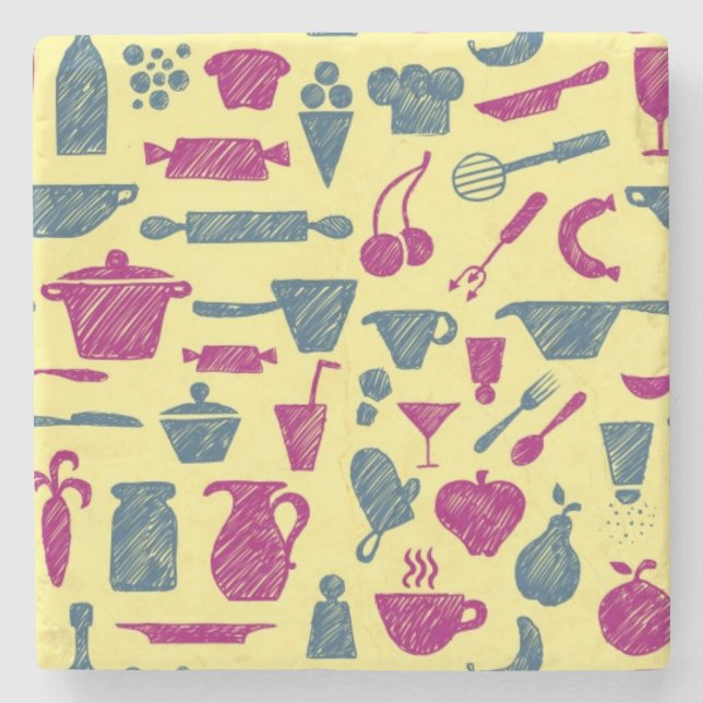 Porta-copo De Pedra Fontes da cozinha (Frente)