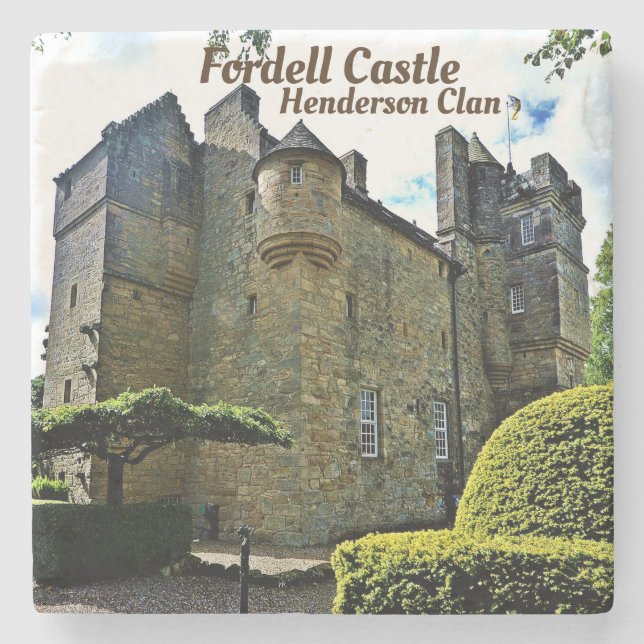 Porta-copo De Pedra Fordell Castle - Scottish Henderson Clan (Frente)