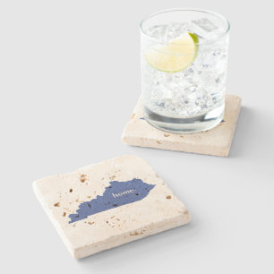 Porta-copo De Pedra Forma Silhouette do Mapa do Estado do Kentucky Blu