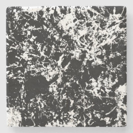 Porta-copo De Pedra Formação de gelo Abstrato a preto e branco