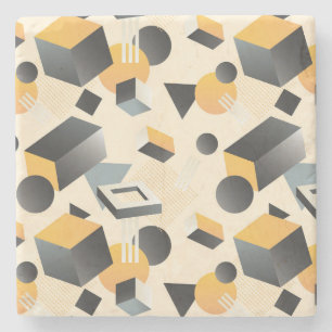 Porta-copo De Pedra Formas, caixas, cubos e triângulos tridimensionais