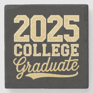 Porta-copo De Pedra Formatura de Graduado Universitário Senior de 2025