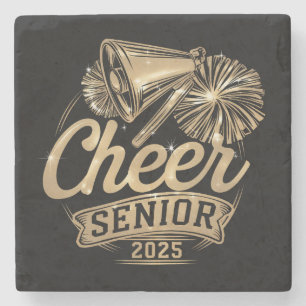 Porta-copo De Pedra Formatura de Veterano 2025 Cheerleader Turma De