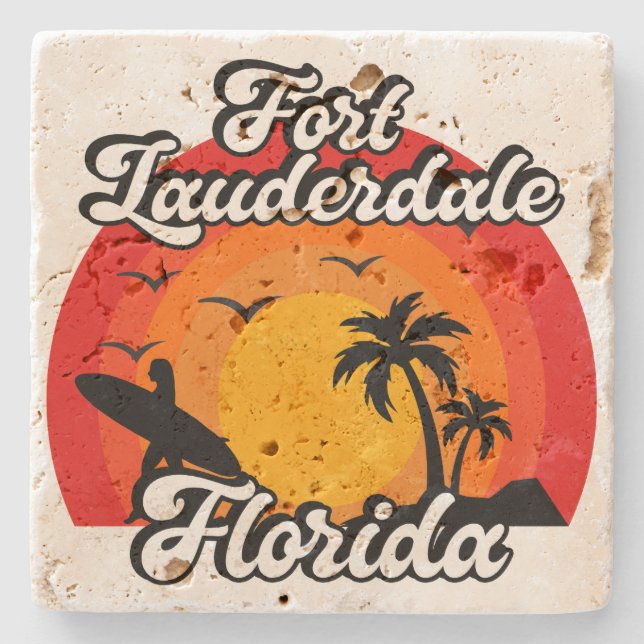 Porta-copo De Pedra Fort Lauderdale, Florida (Frente)