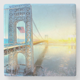 Porta-copo De Pedra Forte de conexão Lee NJ e Manhattan NYPlus de GWB