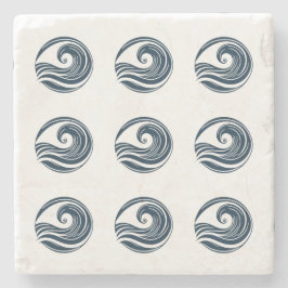 Porta-copo De Pedra Forte Onda