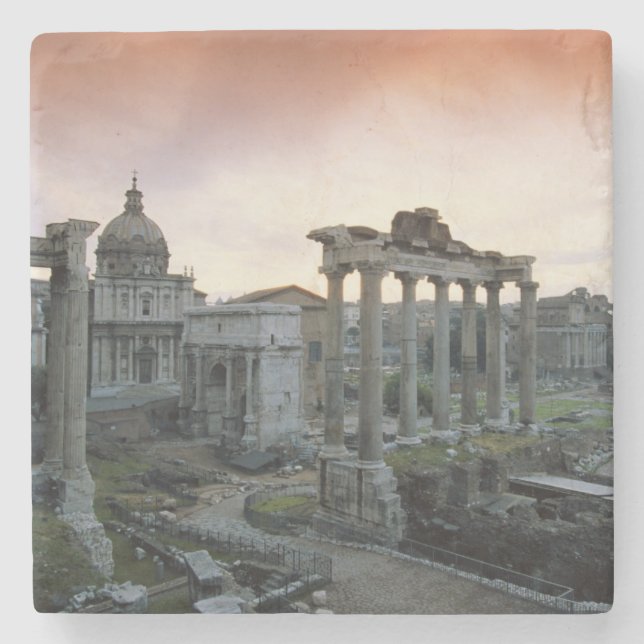 Porta-copo De Pedra Fórum Romano ao amanhecer (Frente)