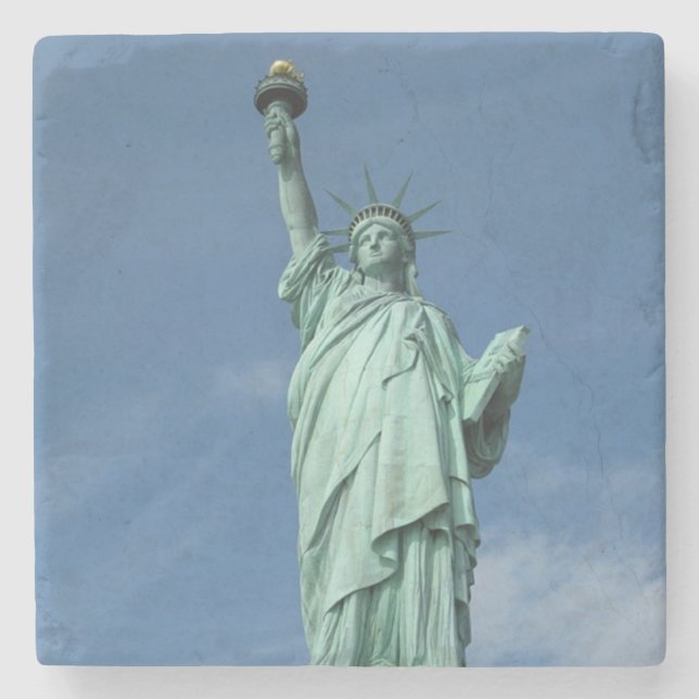 Porta-copo De Pedra Foto de estátua da liberdade (Frente)