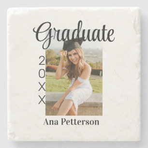 Porta-copo De Pedra foto de graduado clássico moderno adicionar ano no