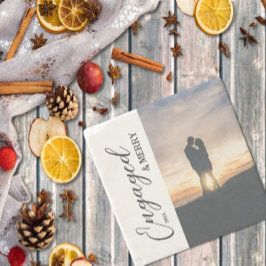 Porta-copo De Pedra Foto do Casal Engajado e Feliz