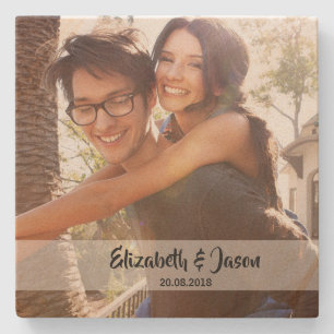 Porta-copo De Pedra Foto personalizada