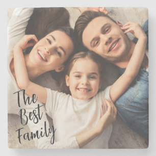 Porta-copo De Pedra Foto Personalizada A Melhor Família