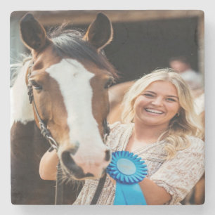 Porta-copo De Pedra Foto Personalizada de Cavalo de Exposição de Gado