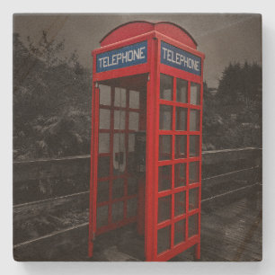 Porta-copo De Pedra Fotografia de Viagem Dramática de Cabine Telefônic