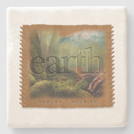 Porta-copo De Pedra Four Elements - Earth - Coaster