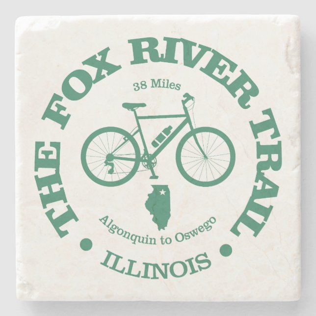 Porta-copo De Pedra Fox River Trail (ciclismo) (Frente)