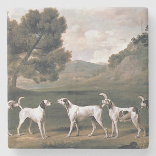 Porta-copo De Pedra Foxhounds in a Rural Landscape (por George Stubbs)