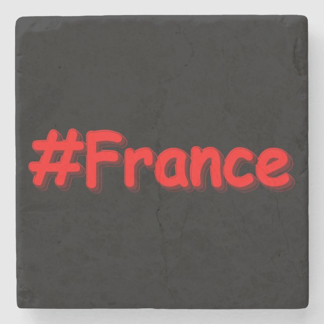 Porta-copo De Pedra "#France" Design bonito. Comprar Agora (Frente)
