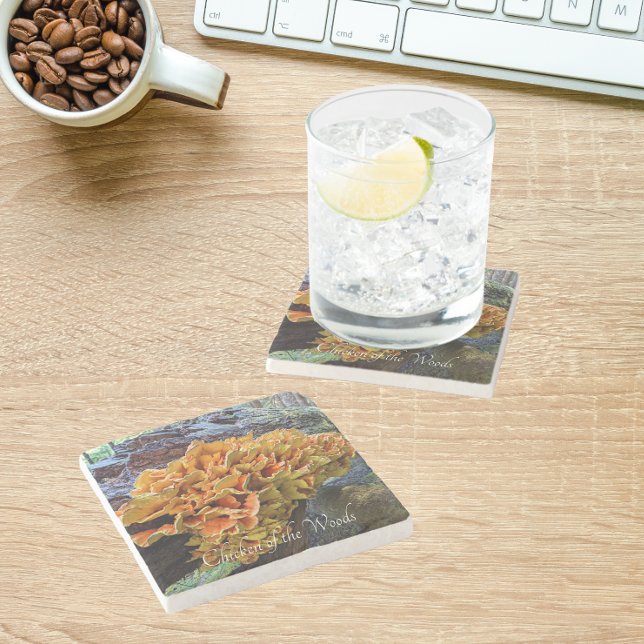 Porta-copo De Pedra Frango Laranja do Cogumelo Woods (In Situ)