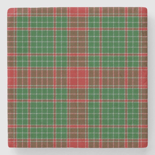Porta-copo De Pedra Fraser of Castle Leathers Tartan (Frente)