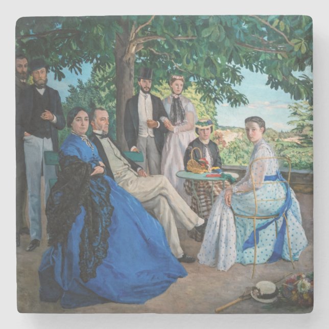 Porta-copo De Pedra Frederic Bazille - A Reunião Familiar (Frente)