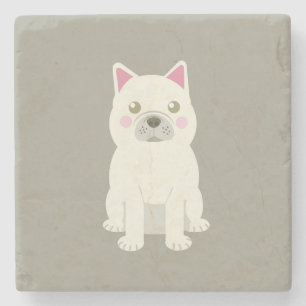 Porta-copo De Pedra French Bulldog Bochechas Lindas