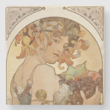 Fruta (Art Nouveau) (Retrato feminino) (Frutas)