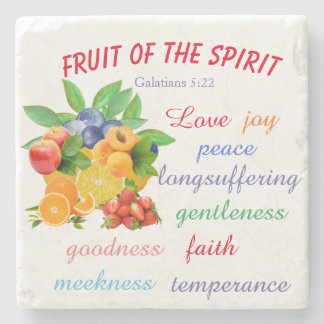 Porta-copo De Pedra Fruta da Espírito