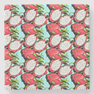 Porta-copo De Pedra fruta de dragão vermelho