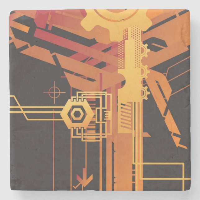 Porta-copo De Pedra Fundo de intervalo mínimo técnico (Frente)