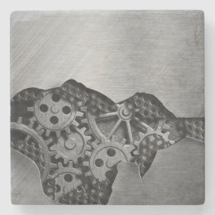 Porta-copo De Pedra Fundo do metal com dano mecânico